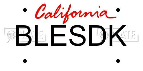 BLESDK California License Plate