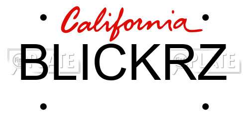 BLICKRZ California License Plate