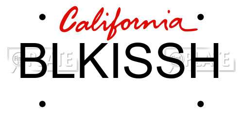 BLKISSH California License Plate