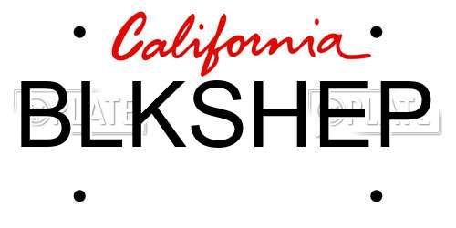 BLKSHEP California License Plate