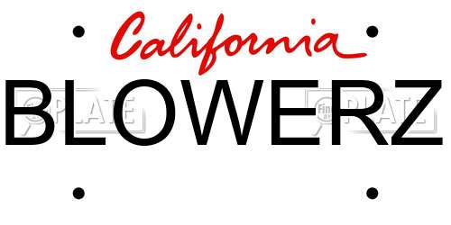 BLOWERZ California License Plate