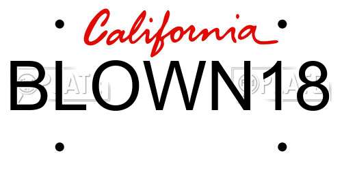 BLOWN18 California License Plate