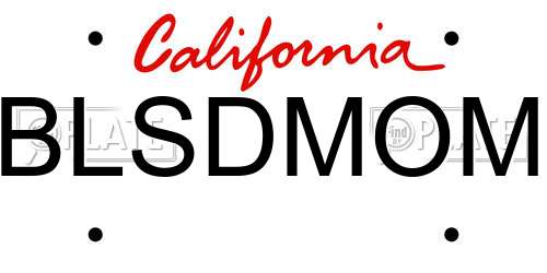 BLSDMOM California License Plate