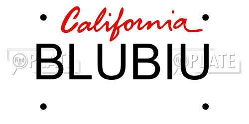 BLUBIU California License Plate