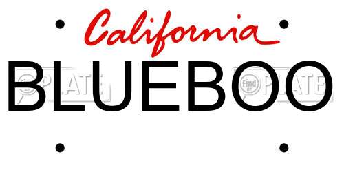 BLUEBOO California License Plate