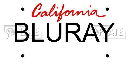 BLURAY California License Plate
