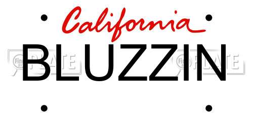 BLUZZIN California License Plate
