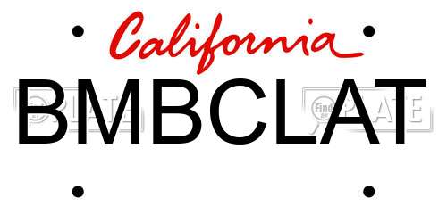 BMBCLAT California License Plate