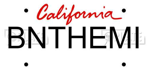 BNTHEMI California License Plate
