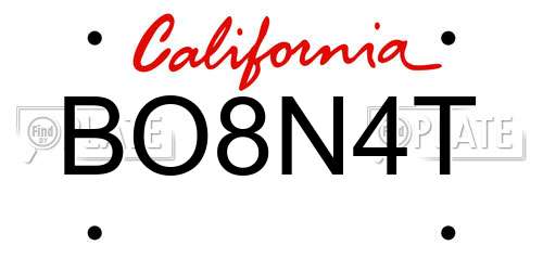 BO8N4T California License Plate