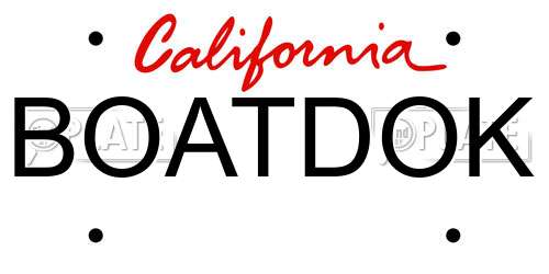 BOATDOK California License Plate