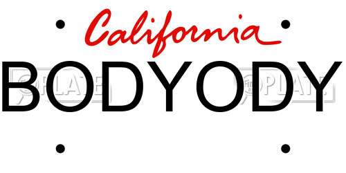 BODYODY California License Plate