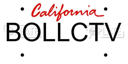 BOLLCTV California License Plate