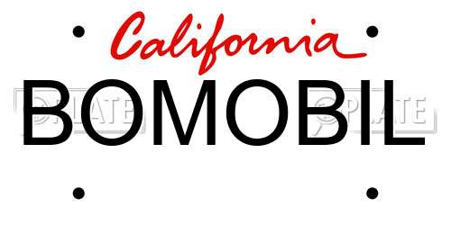 BOMOBIL California License Plate