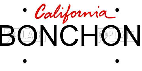 BONCHON California License Plate