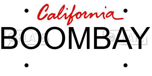 BOOMBAY California License Plate