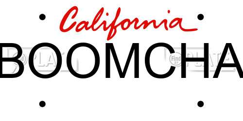 BOOMCHA California License Plate