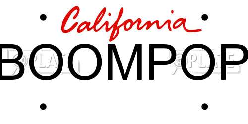 BOOMPOP California License Plate