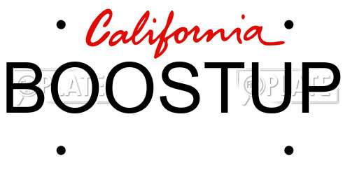 BOOSTUP California License Plate