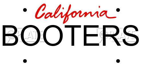 BOOTERS California License Plate