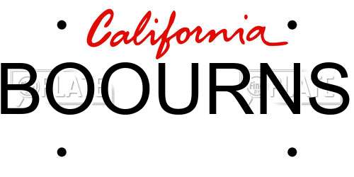 BOOURNS California License Plate