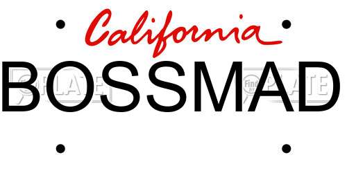 BOSSMAD California License Plate
