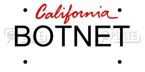BOTNET California License Plate