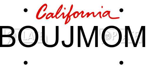 BOUJMOM California License Plate