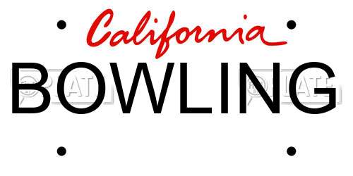 BOWLING California License Plate
