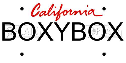 BOXYBOX California License Plate