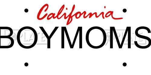 BOYMOMS California License Plate