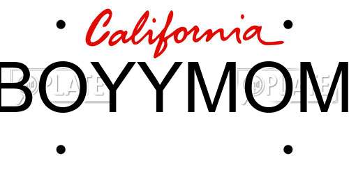 BOYYMOM California License Plate