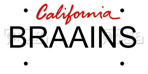 BRAAINS California License Plate