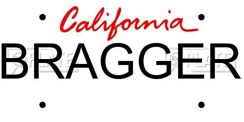 BRAGGER California License Plate
