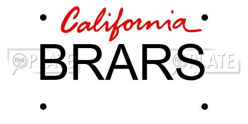BRARS California License Plate