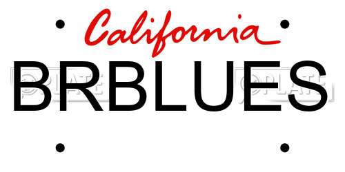 BRBLUES California License Plate