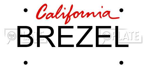 BREZEL California License Plate