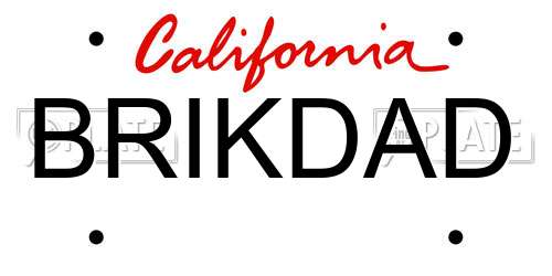 BRIKDAD California License Plate