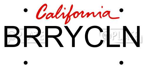 BRRYCLN California License Plate