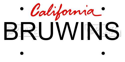 BRUWINS California License Plate