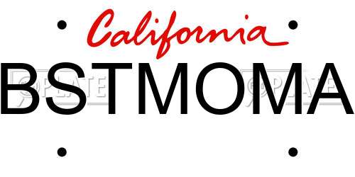 BSTMOMA California License Plate