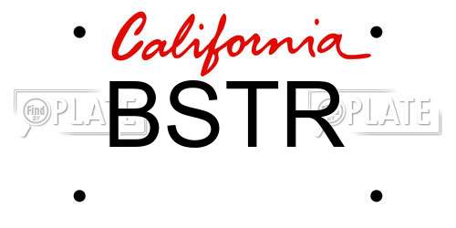 BSTR California License Plate