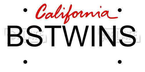 BSTWINS California License Plate