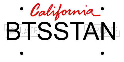 BTSSTAN California License Plate