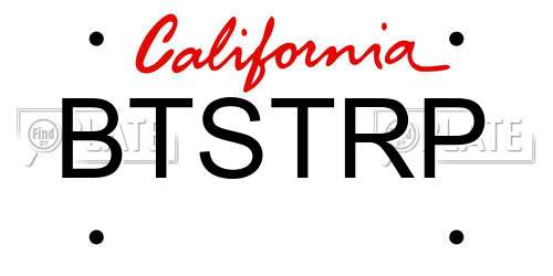 BTSTRP California License Plate