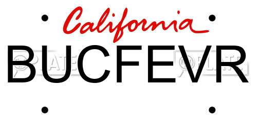 BUCFEVR California License Plate
