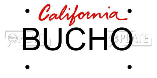 BUCHO California License Plate