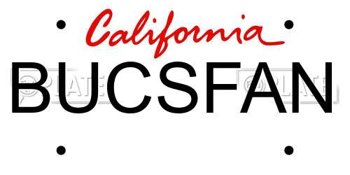 BUCSFAN California License Plate
