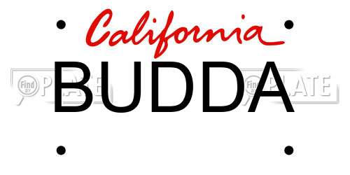 BUDDA California License Plate