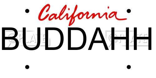 BUDDAHH California License Plate